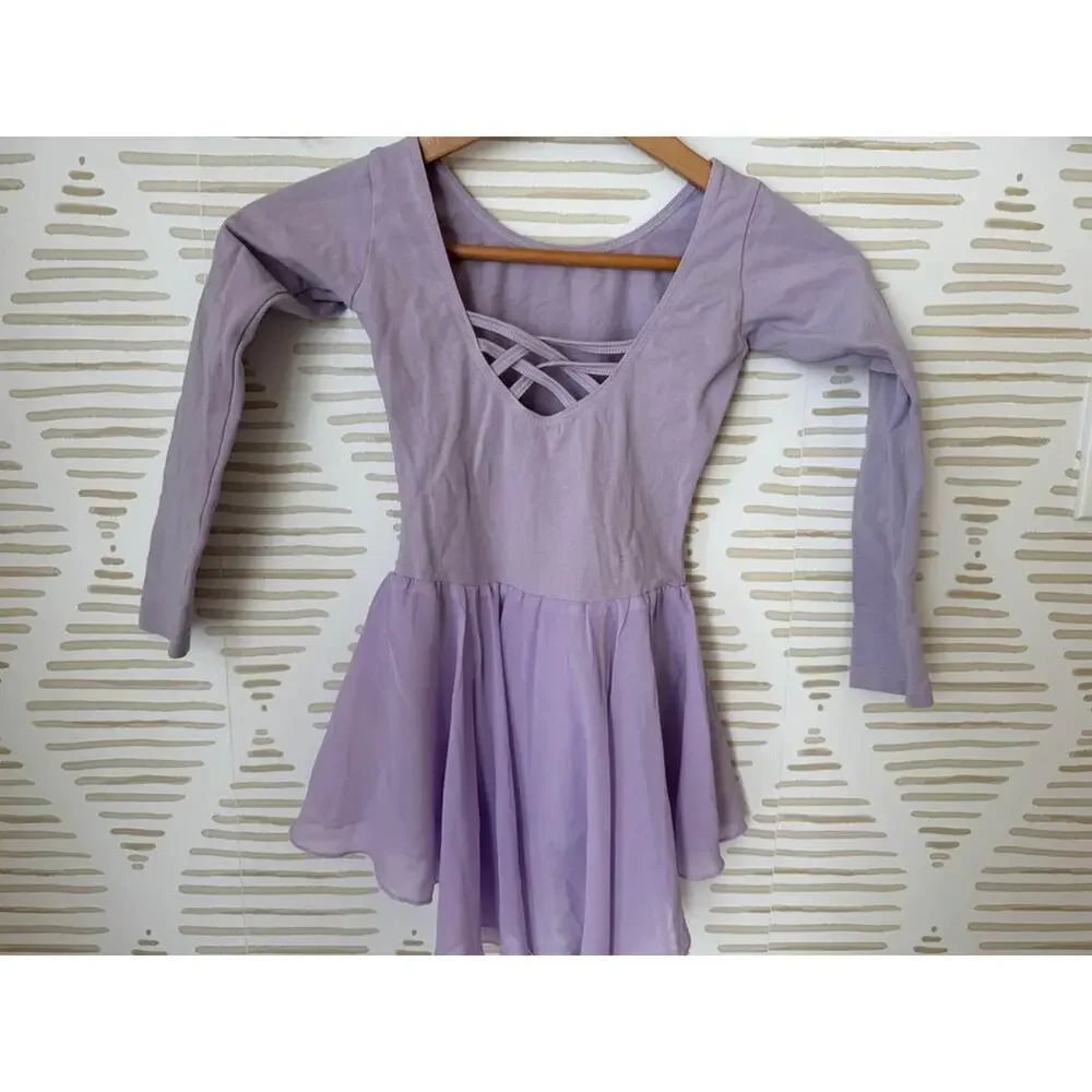 Girls Size 10 Long Sleeve Leotard Dance Ballet Dress